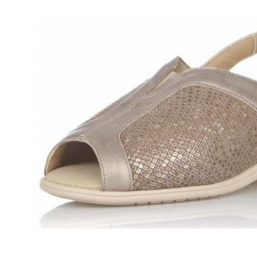 Sandalia licra beige con hebillas Dr. Cutillas 53937