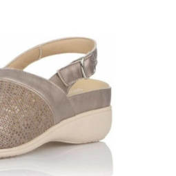 Sandalia licra beige con hebillas Dr. Cutillas 53937