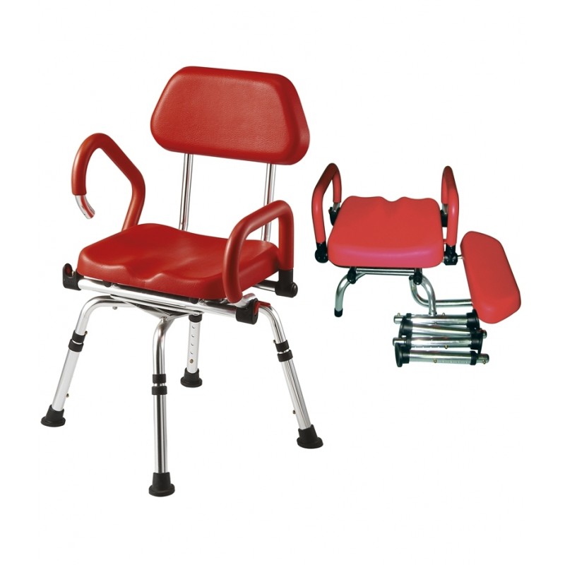 Silla de ducha giratoria acolchada