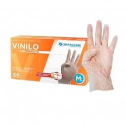 Guantes vinilo con polvo (100 unds)