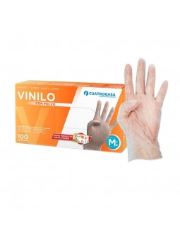 Guantes vinilo con polvo (100 unds)