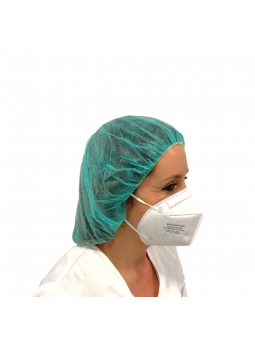 Gorro quirugico desechable verde quirofano (Bolsa 100 unds)