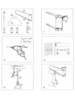 Instrucciones Incorporador de cama a pared 76 cm largo