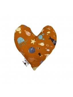 Almohadilla corazón trigo/lavanda