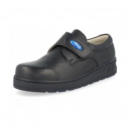 Zueco laboral con cierre de velcro azul marino