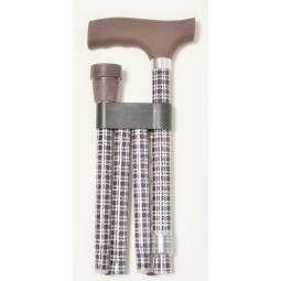 Muletilla plegable de aluminio, regulable en altura