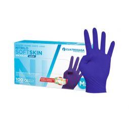 Guantes nitrilo azul sin polvo