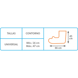 Medidas cubreescayola adulto