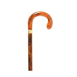BASTÓN DE MADERA CURVO MARRON