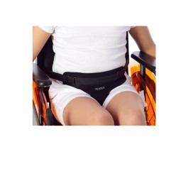 Cinturón con perineal para silla de ruedas con cierre textil