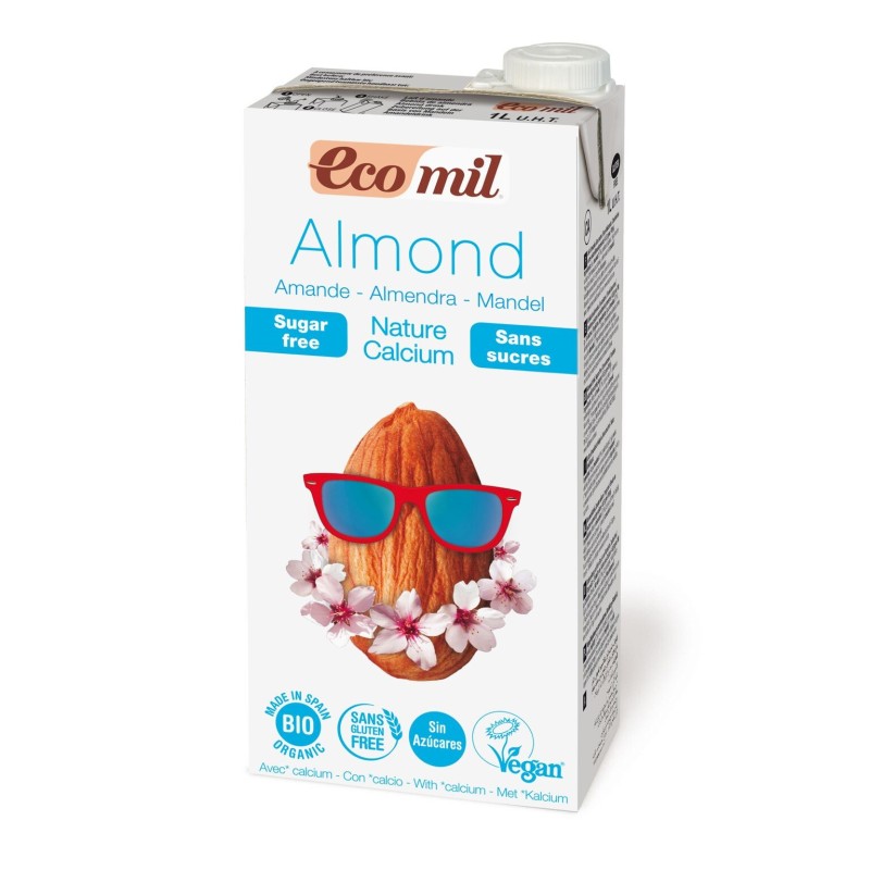Tetra brick de Leche de Almendra Natural Calcium Bio Ecomil 1 L.