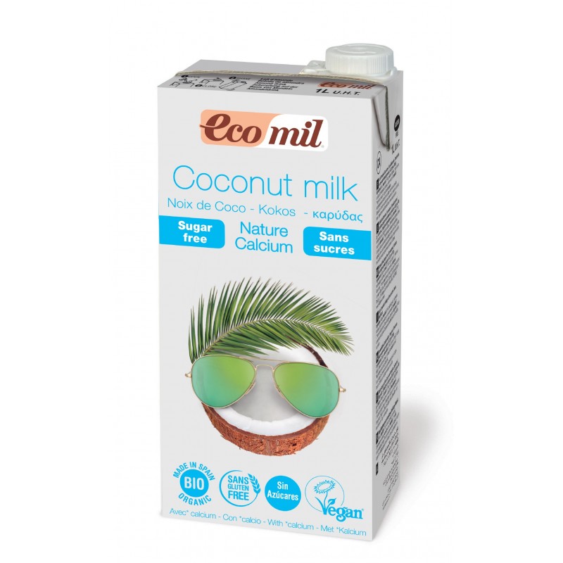 Tetra Brik de Leche de Coconut / Coco Nature Calcium Bio Ecomil 1 L.