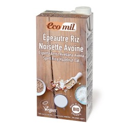 Tetra Brik de Leche de Espelta Avellana Avena Bio Ecomil 1 L.