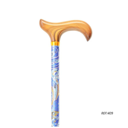 MULETILLA EXTENSIBLE ESTAMPADA CACHEMIR AZUL