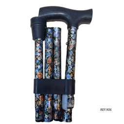 MULETILLA PLEGABLE FLORES PEQUEÑAS Y PUÑO PLASTICO