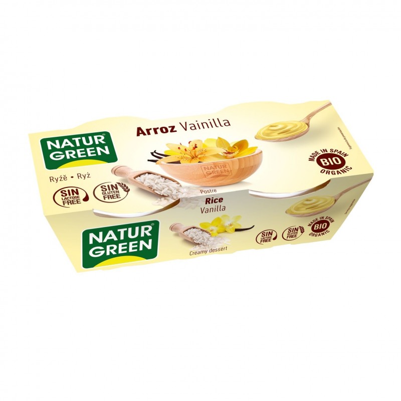 Pack de Postre Rice / Arroz vainilla Bio Naturgreen 2 x 125 g