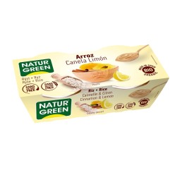 Pack de Postre Rice / Arroz Canela Limón Bio Naturgreen 2 x 125 g