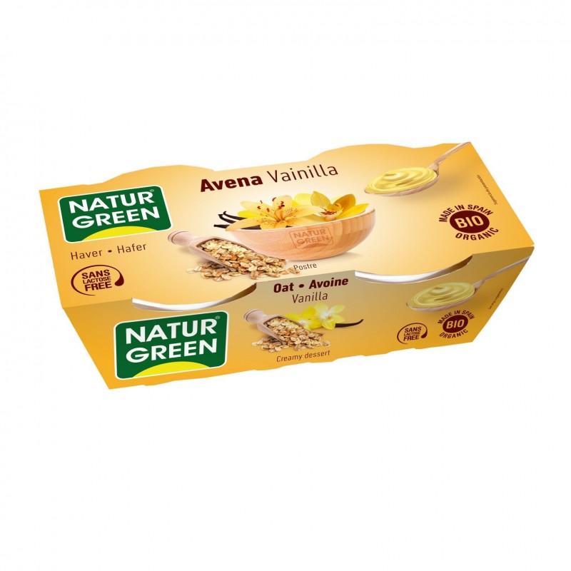 Pack de Postre Oat / Avena vainilla Bio Naturgreen 2 x 125 g