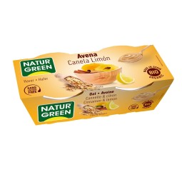 Pack de Postre Oat / Avena Canela Limón Bio Naturgreen 2 x 125 g