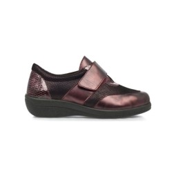 ZAPATO MUJER ACHAROLADO VELCRO BURDEOS DOCTOR CUTILLAS