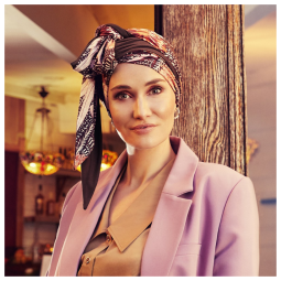 BELISA TURBANTE BAMBU GARDEN PINKS CHRISTINE HEADWEAR