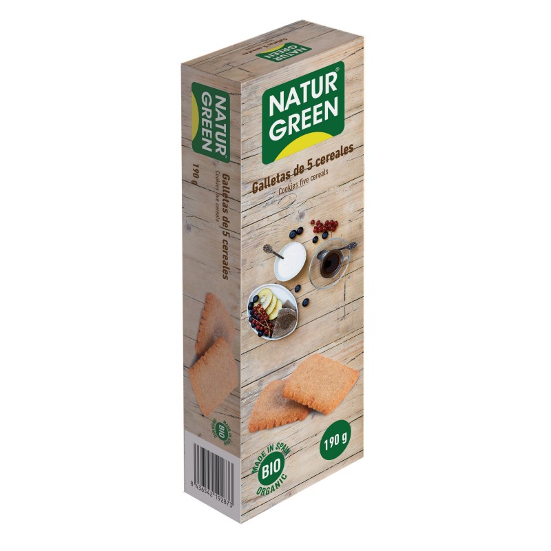 Paquete de Ecogalletas 5 cereales Bio Naturgreen 190 g