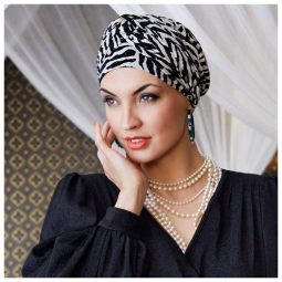 AVALON BOHO TURBANTE ZEBRA GLAM CHRISTINE HEADWEAR