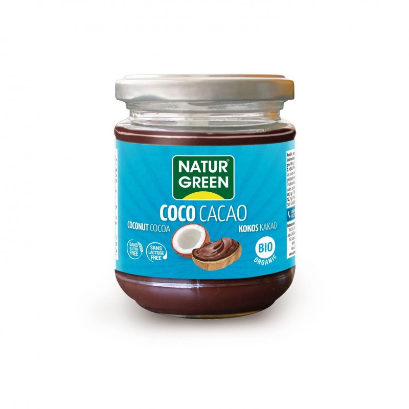 Bote de Crema de coco y cacao Bio Naturgreen 200 g