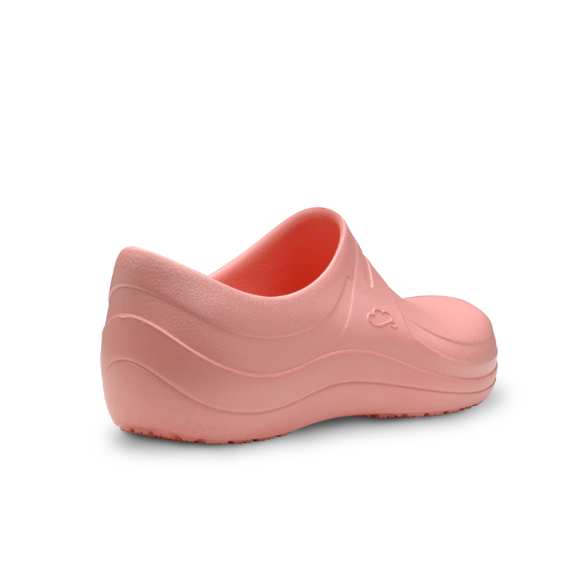Vista trasera zapato sanitario coral