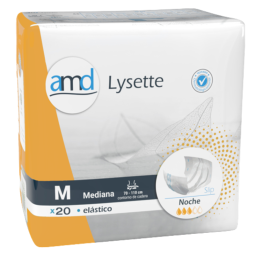 AMD LYSETTE PAÑAL ELÁSTICO NOCHE TALLA M (70-110 CM) - 80 UNDS