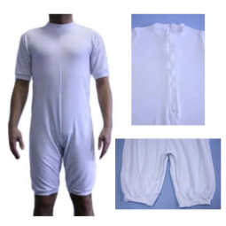 PIJAMA ANTIPAÑAL CORTO ADULTO CON  CREMALLERA EN ESPALDA Y PIERNAS