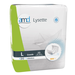 AMD LYSETTE PAÑAL ELÁSTICO SUPER NOCHE TALLA L (100-160 CM) - 80 UNDS