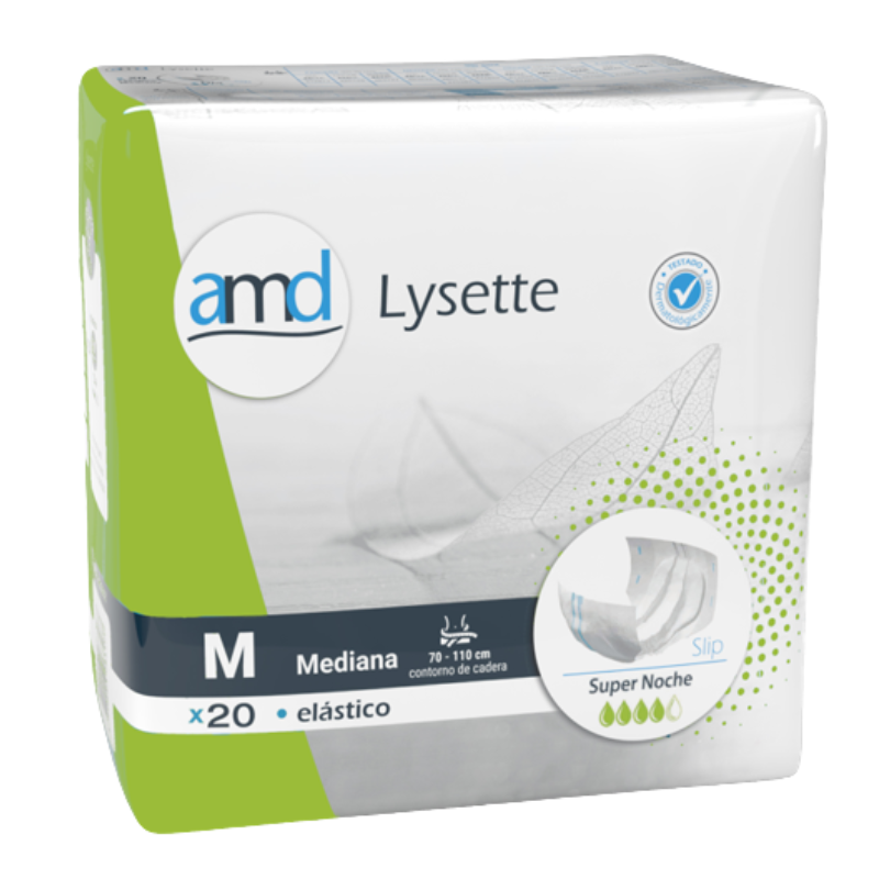 AMD LYSETTE PAÑAL ELÁSTICO SUPER NOCHE TALLA M (70-110 CM) - 80 UNDS AMD LYSETTE PAÑAL ELÁSTICO SUPER NOCHE TALLA M (70-110 CM) - 80 UNDS