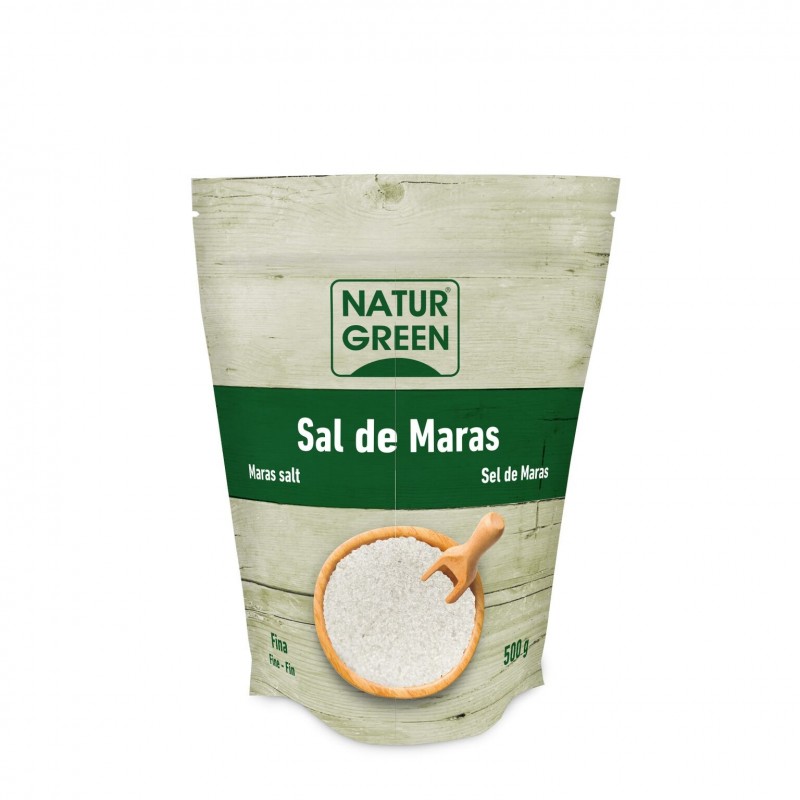 Envase de Sal de Maras Fina Naturgreen 500 gr.