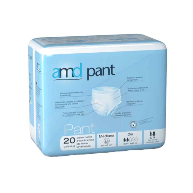 AMD PANTS DÍA TALLA M (70-120 CM) - 40 UNDS