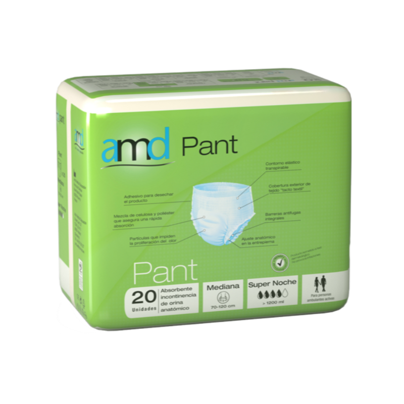 AMD PANTS SUPER NOCHE TALLA M (70-120 CM) - 40 UNDS