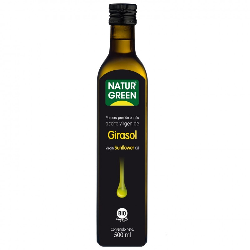 Envase de Aceite de Girasol Bio Naturgreen 500 ml.