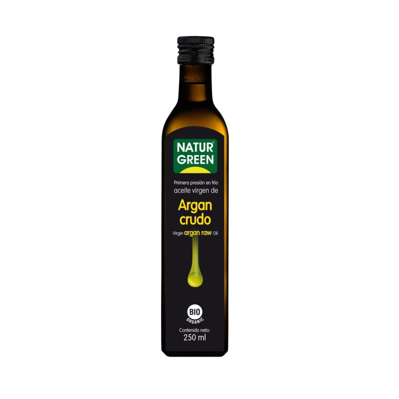 Envase de Aceite de Argán Crudo Bio Naturgreen 250 ml.