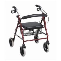 ANDADOR ROLLATOR 4 RUEDAS CON FRENOS EN EMPUÑADURAS