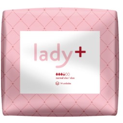LADY+ COMPRESA HIGIÉNICA FEMENINA NORMAL CON ALAS - 24 UNDS