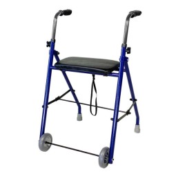 ANDADOR PLEGABLE DE ACERO CON ASIENTO