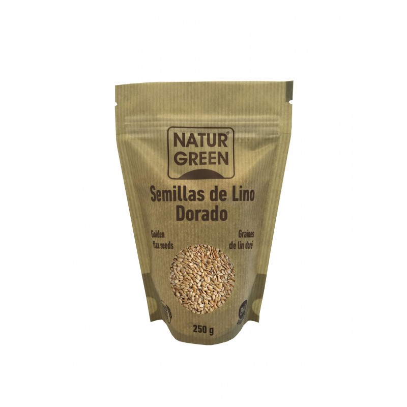 Bolsa Doypack de Lino dorado Bio Naturgreen 500 g