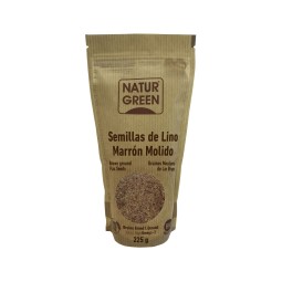 Bolsa Doypack de Lino marrón molido Bio Naturgreen 225 g