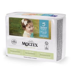 PAÑAL ECOLÓGICO INFANTIL MOLTEX PURE & NATURE TALLA 5