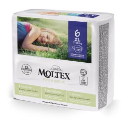 PAÑAL ECOLÓGICO INFANTIL MOLTEX PURE & NATURE TALLA 6