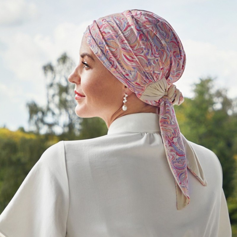 BEATRICE W. RIBBONS TURBANTE ENERGETIC FLOWER CHRISTINE HEADWEAR