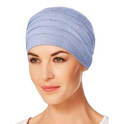 TURBANTE BAMBU YOGA AZUL CLARO JASPEADO CHRISTINE HEADWEAR