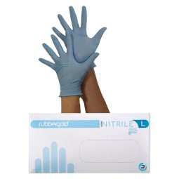 GUANTES AZULES NITRILO SIN...