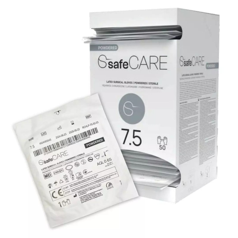 GUANTES ESTÉRILES SAFE CARE - CAJA 50 UNDS GUANTES ESTÉRILES SAFE CARE - CAJA 50 UNDS