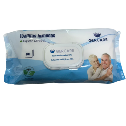 TOALLITAS HÚMEDAS CORPORALES PARA ADULTO - PAQUETE 60 UNDS